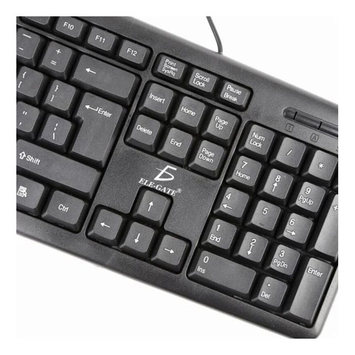 Imagen 2 de 2 de Teclado Ele-Gate TC01 QWERTY español España color negro