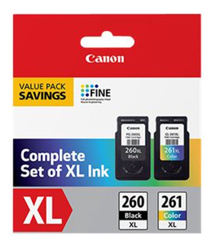 Canon Pg -260xl/cl -261xl Value Pack - 2 -pack - Xl - Negro,