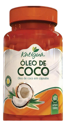 Óleo De Coco Extra Virgem 60 Cap. Termogênico 100% Natural