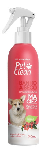 Banho A Seco Natural Maciez Para Cachorro E Gato 240ml Fragrância Pitanga