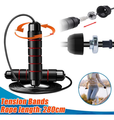 Soga De Salto Pvc Acero C/rulemanes Regulable Boxeo Crossfit