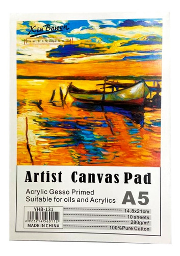 Uffiziarts Block Canvas A5 Tela 100% Algodon 280gr 14.8x22cm