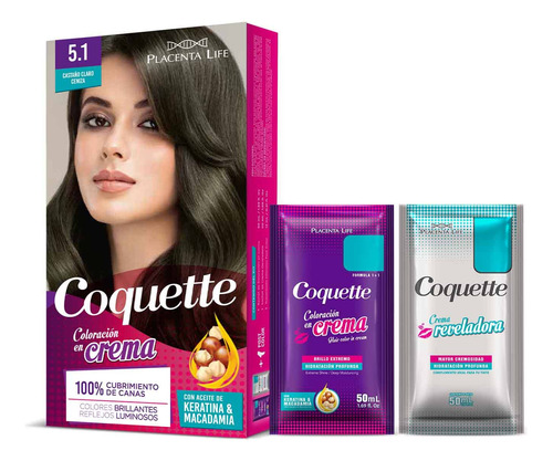 Coquette Tinte 5.1 Castaño Claro Ceniza Pack 1 Aplicacion