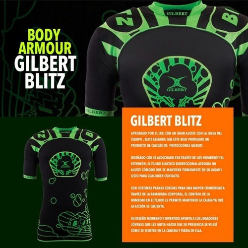 Imagen 4 de 4 de Hombrera Rugby Gilbert Blitz Protección Juego