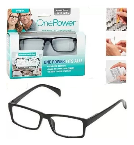 2x Lentes De Lectura Multifocal One Power Rango 0.5- 2.50 Tv