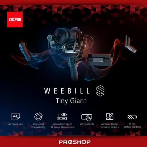 Imagen 2 de 10 de Estabilizador Gimbal Zhiyun Weebill S Cel 3 Ejes Steadycam!