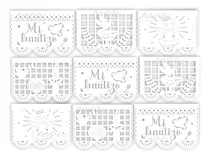 Comprar Decoración Papel China Bautizo Blanco Artevic 10 Tiras