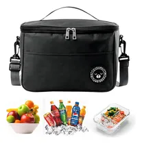 Comprar Bolsa Del Almuerzo, Bolsa Loncheras Para Mujer, Ksbby Bolsa Nevera Plegable, Bolsa Nevera Pequeña, Bolsas De Almuerzo Impermeables, Bolsa Aislada Con Cremallera(negro)