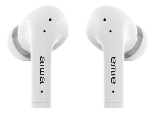 Audífonos in-ear Aiwa Noise Cancelling AW-30NC con bluetooth, color blanco. 