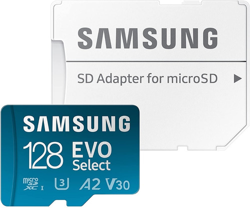 Imagen 1 de 6 de Memoria Microsd Samsung Evo Select 128gb 130mbs C10 U3 4k A2