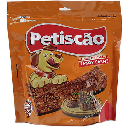 Petiscão Bifinho Mastigavel Para Cães adultos Sabor Carne - Pacote 1kg