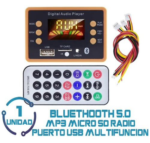 Modulo Bluetooth 5.0 Mp3 Micro Sd Radio Usb Aux 