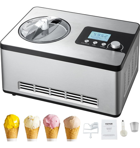 Vevor Máquina Automática De Helados Con Compresor Integrado,