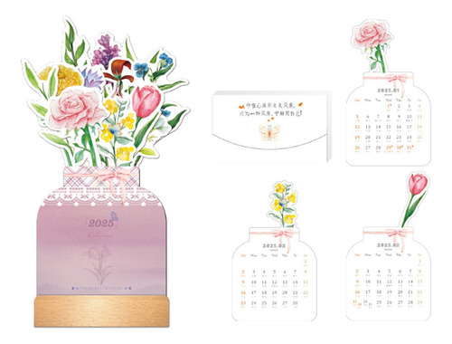 Calendario De Escritorio De Flores 2025 Calendario De Escrit