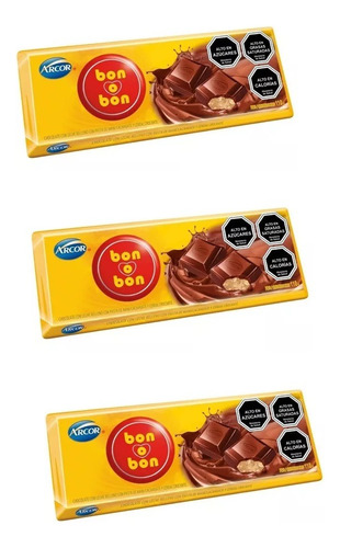 Chocolate Pack X3 Tableta Bon O Bon 110g