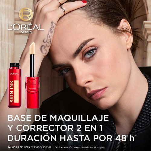 L'oréal Paris Infallible Skin Ink Base 2 En 1, 15ml 180