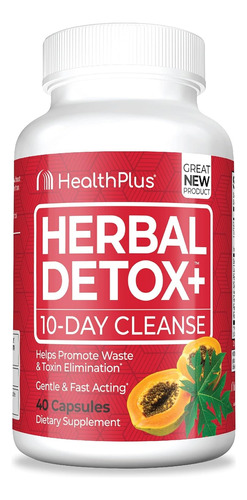 Healthplus Herbal Detox Limpieza De 10 Diaz 40 Cápsulas