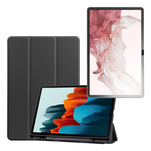 Estuche Smart Case + Vidrio Para Samsung Galaxy Tab S9 Ultra