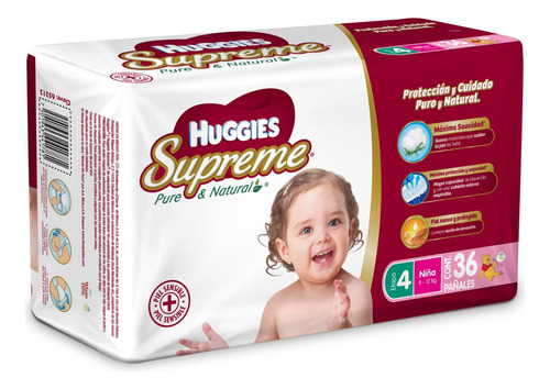 Pañales Huggies Supreme Etapa 4 niñas G