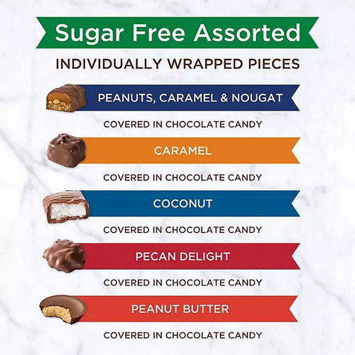 Chocolates Surtidos Sin Azúcar Russell Stover 602gr-38pz