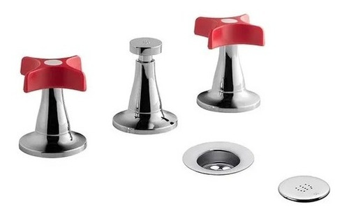 Grifería De Bidet Fv M3 Petalo Rojo 295/m3 Acabado Cromado