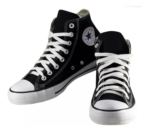 all star cano alto preto e branco