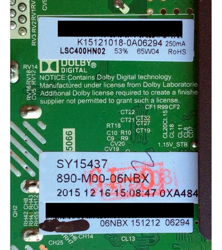 Main Fuente Element Sy15437 / Tp.ms3393.pb801 Model Elefw408 (Usado)