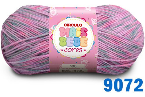 Lã Mais Bebê Círculo 100g - Imediato Cor 9072 - Rosa Inca