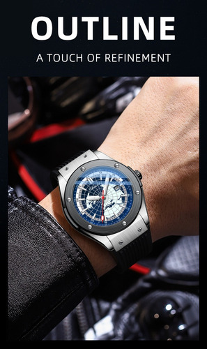 Chenxi 82442 Reloj De Cuarzo De Silicona Para Hombre, Imperm
