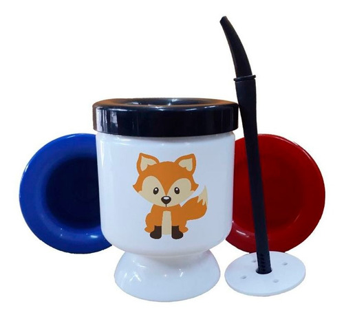 Mate Plastico Zorro Mirada Tierna En Dospatas