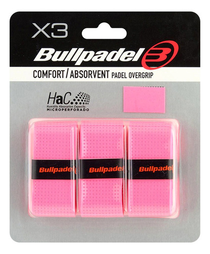 Pack X 3 Bullpadel Overgrip Absorvente Cubregrip Tenis Padel