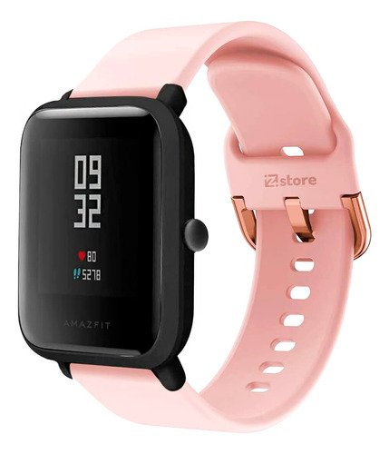 Correa Compatible Con Amazfit Bip Rosado Hebilla 20m