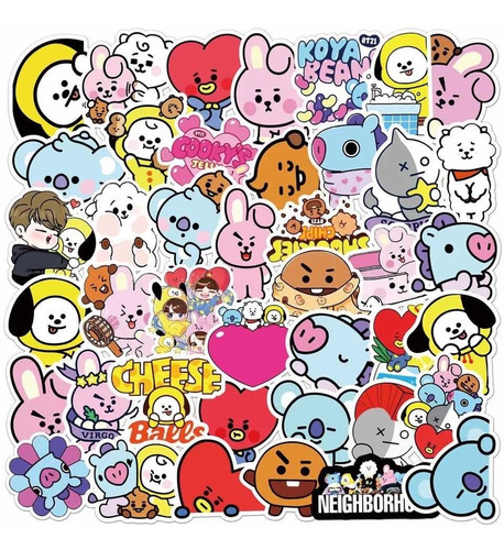 Set 20 Stickers Bts 21 Kpop Blackpink Kawaii Korea Anime 