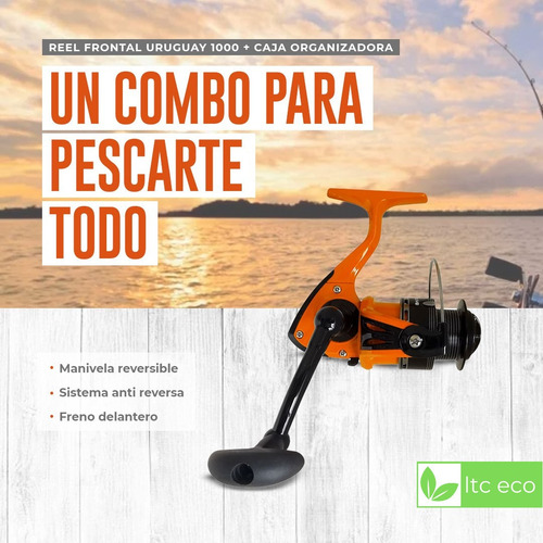 Imagen 6 de 10 de Reel De Pesca Frontal Pesca Variada Kushiro Rfuru40 Pez 5 Kg