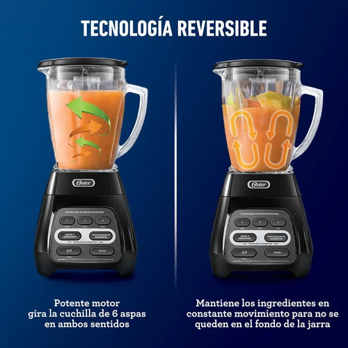 Licuadora Oster Blstpyg1209b 1.5 L Vaso De Vidrio 700 Watts