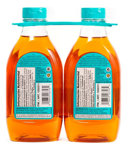 Kirkland Signature Jarabe De Agave Orgánico 2 Pza De 1kg Msi