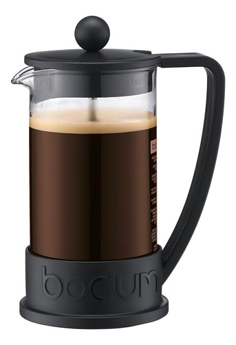 Cafetera portátil Bodum Brazil 10948 semi automática negra prensa francesa
