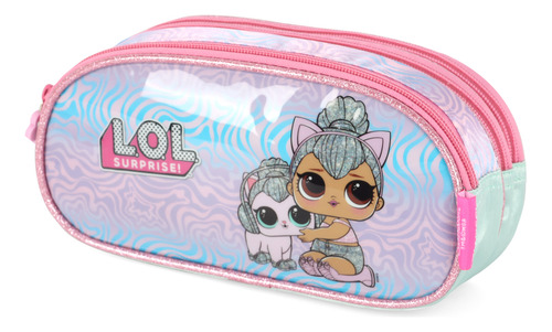 Estojo Triplo Escolar Infantil Lol Surprise Boneca Pet Cor Violeta