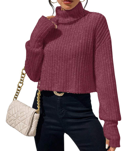 Sweater Cuello Alto Polera Shein Importado