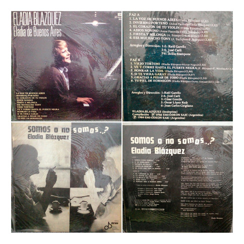 Combo Eladia Blazquez 2 Discos De Vinilo  Lp Tango