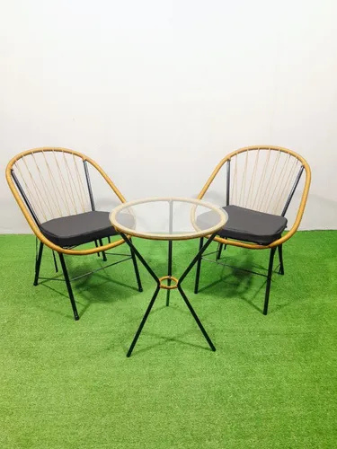 Combo 2 Sillas Asuncion C/almohadones + Mesa Trípode Balcón
