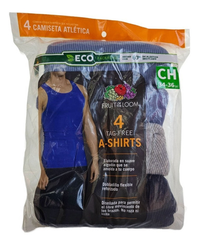 Fruit Of The Loom Camiseta Color Cab 4pack Mod Bl2601 Tda