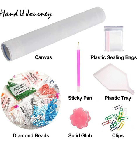 Imagen 4 de 8 de Kits De Pintura De Diamante 5d Diseño Paisaje 32 X 42 Cms