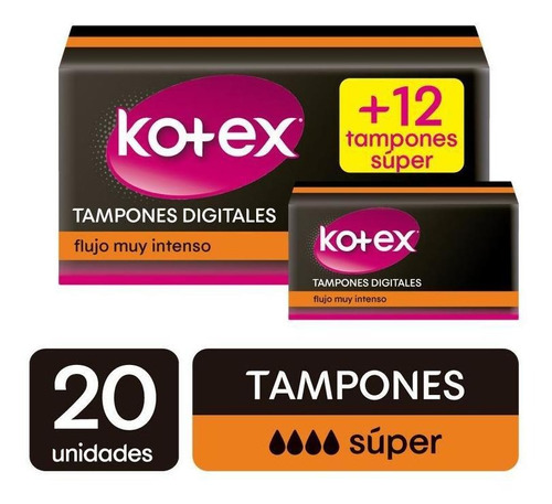 Tampones Kotex Digital Super 32u