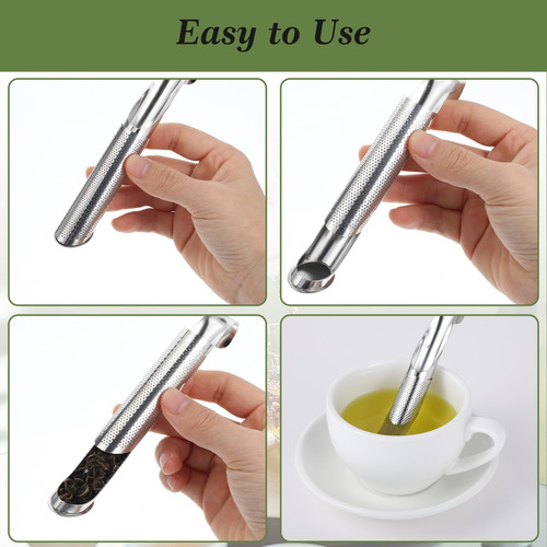 Difusor De Té Acero Inoxidable Con Cepillo Para Hojas Suelta Color