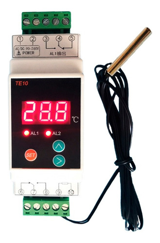 Controlador De Temperatura Sensor Bivolt - Trilho Din