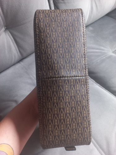 Bolsa Victor Hugo Azure Nova Marrom Marca Níquel Marrom-claro