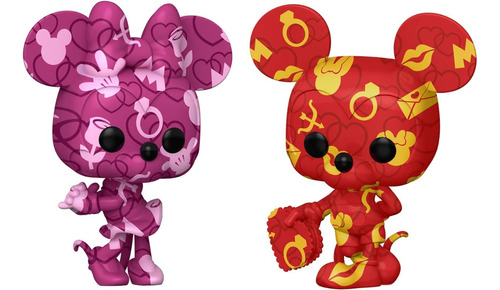 2 Funko Pop! Artist Series Minnie Mickey Mouse Exclusive