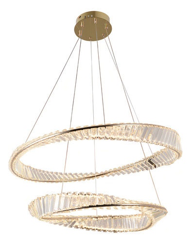 Lustre Pendente Nordecor Lezie 2738 Ouro Brilho Led Bivolt