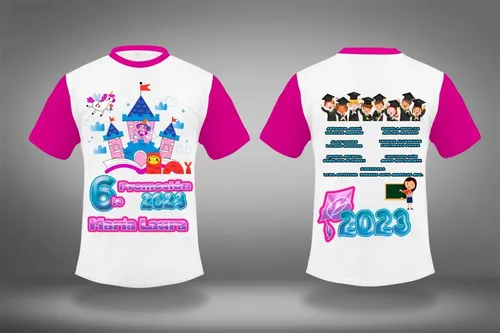 Diseños de camisas online de promocion de bachillerato
